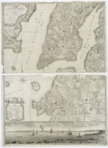 Plattegrond van de stad New York in Noord-Amerika onderzocht in de jaren 1766 en 1767 gepubliceerd in Faden